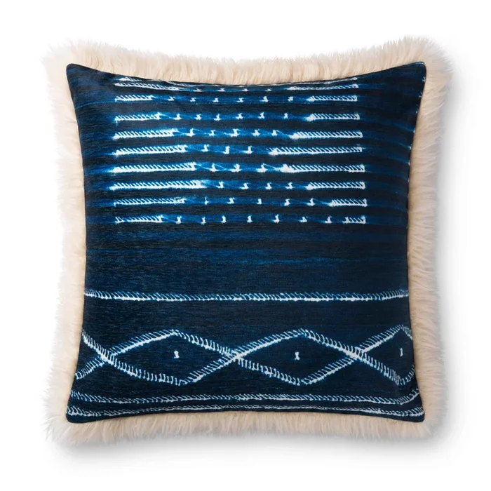 P0786 Multi/Ivory 22″x22″ Poly Pillow