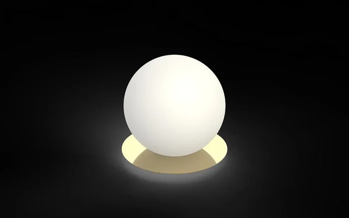Pablo Designs – BOLA SPH TBL 8 BRA – LED Table Lamp – Bola Sphere Table – Brass – BOLASPHTBL8BRA