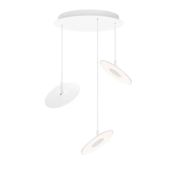 Pablo Designs – CIRC CHAN 12/3 WHT – LED Chandelier – Circa – White – CIRCCHAN123WHT