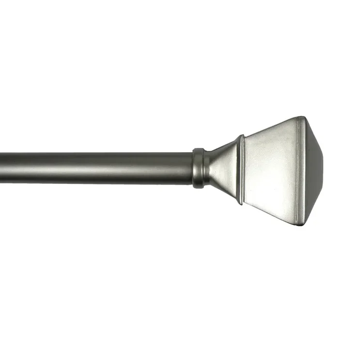 Parker 3/4″ Pewter Trumpet Curtain Rod, 28-48″