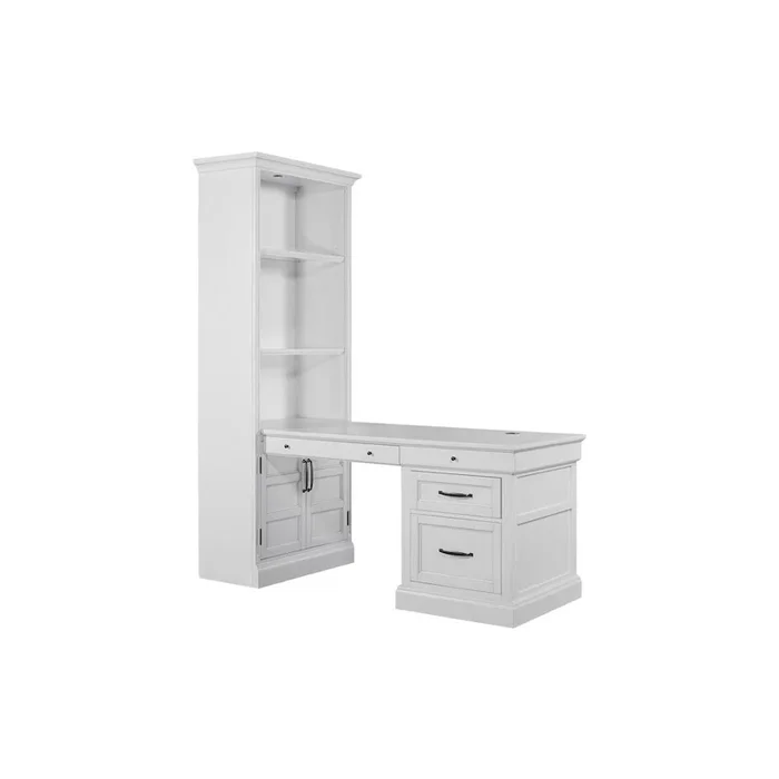Parker House Furniture Shoreham – Effortless White Peninsula Desk
