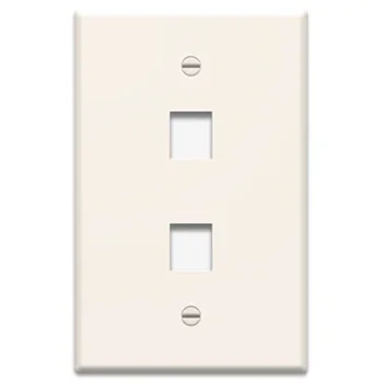 Pass And Seymour 1-Gang Wall Plate 2-Port Light Almond (WP3402LA)