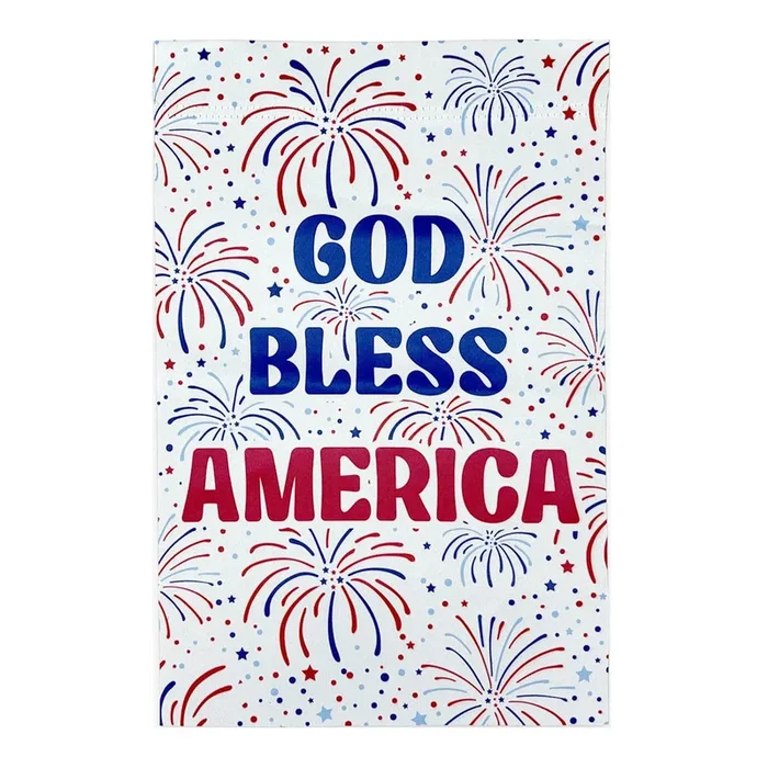 Patriotic God Bless America Flag, 17.5″