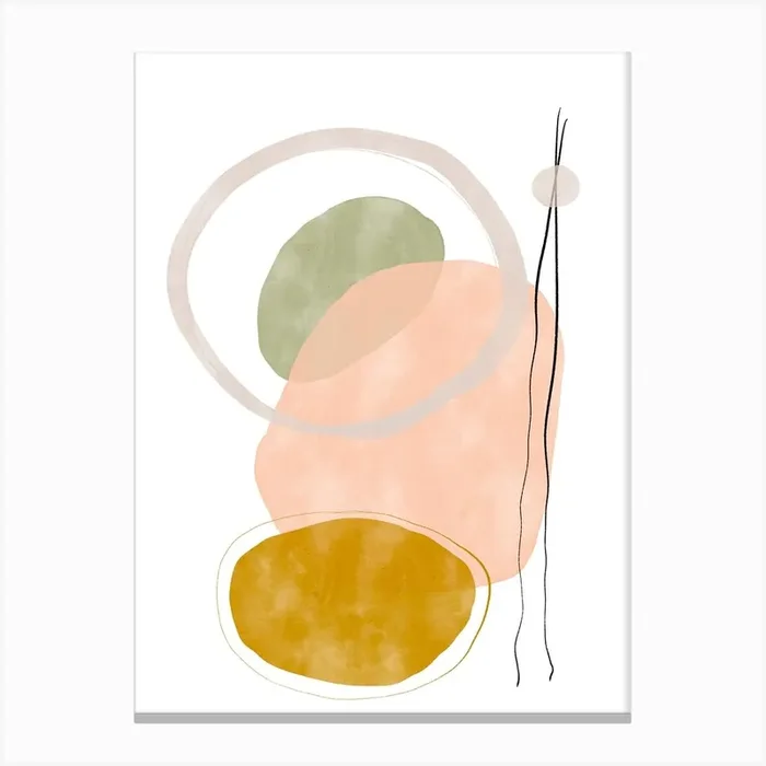 Playing Shapes No 3 Canvas Print by Treechild