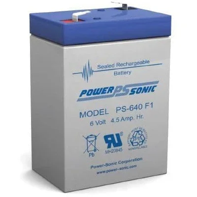 Power-Sonic 6V 4.5AH Backup Battery For Emergency/Exit Fixtures (PS-640)
