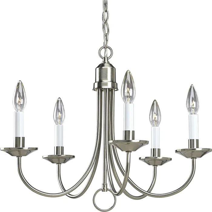 Progress Lighting Five-Light Chandelier In Brushed Nickel (P4008-09)