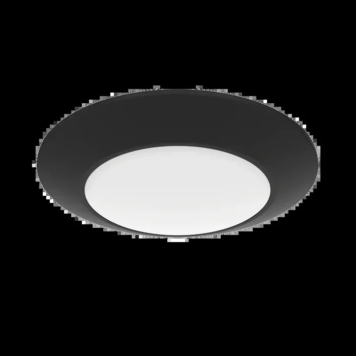 RAB Economy Disk 6 Inch 16W 90 CRI Round 4000K 1000Lm 120V Smooth Black (DSK34-6R16940120BS)