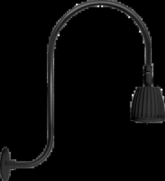 RAB Gooseneck Style3 13W Warm LED No Shade Black (GN3LED13YB)