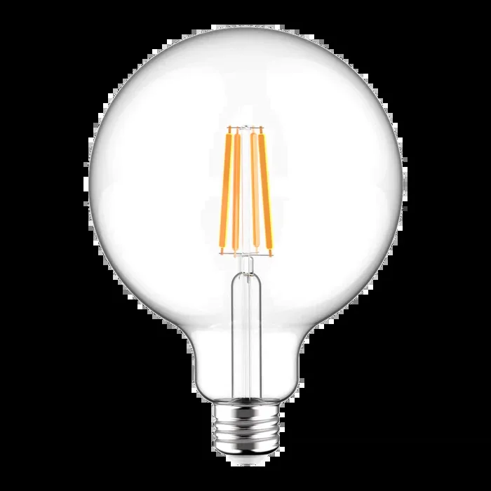 RAB LED Filament Lamp G40 9W 100W Equivalent E26 Base 810Lm 90 CRI 2700K Dimmable Clear (G40-9-E26-927-F-C)