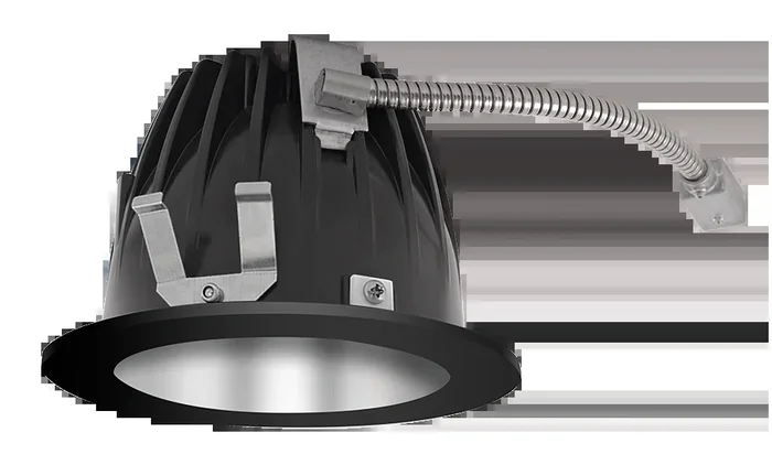 RAB LED Trim MOD 4 Inch Round 50 Degree 2700K 80 CRI Specular Cone Black Ring (NDLED4RD-50YY-S-B)