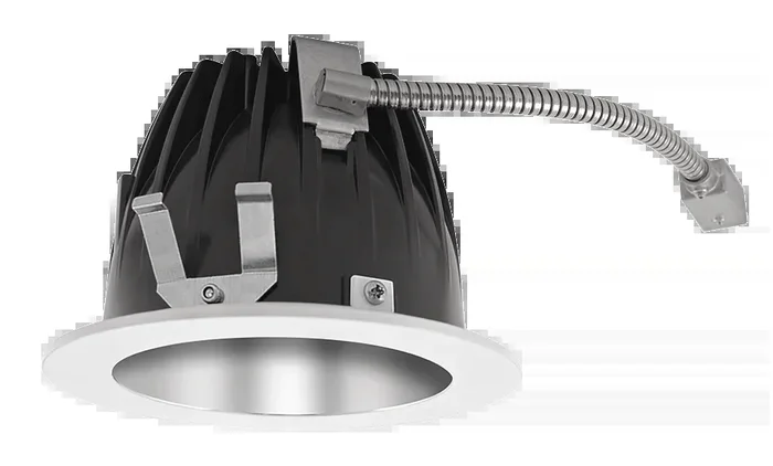 RAB LED Trim MOD 4 Inch Round 50 Degree 3500K 80 CRI Specular Cone White Ring (NDLED4RD-50YN-S-W)