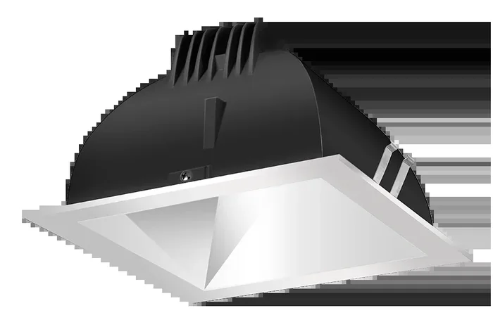 RAB LED Trim MOD 4 Inch Square 50 Degree 3000K 80 CRI Matte Cone Silver Ring (NDLED4SD-50Y-M-S)