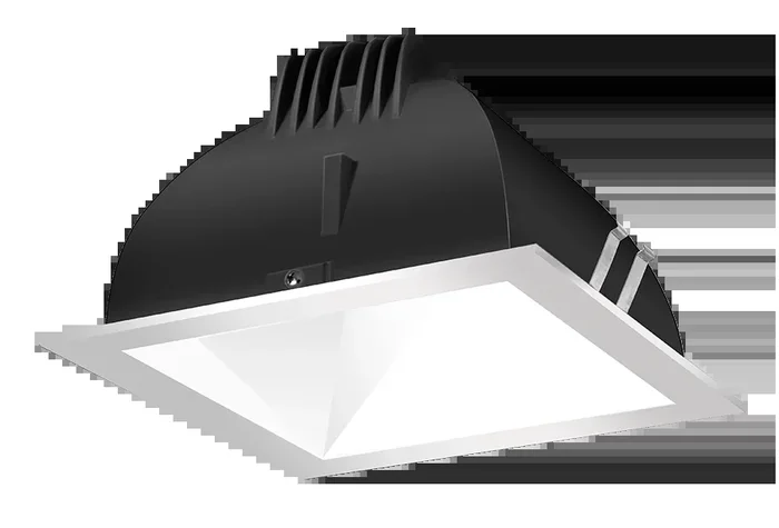 RAB LED Trim MOD 6 Inch Square Wall Washer 3500K 80 CRI White Cone Silver Ring (NDLED6SD-WYN-W-S)