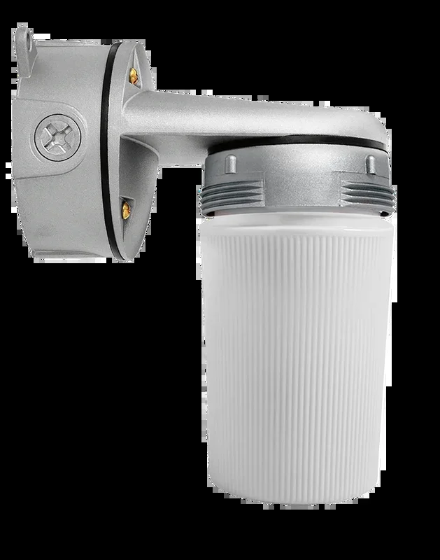 RAB Vaporproof 100 Wall Bracket 4 Inch Box 3/4 Inch With White Perma Globe (VXBR100PW-3/4)