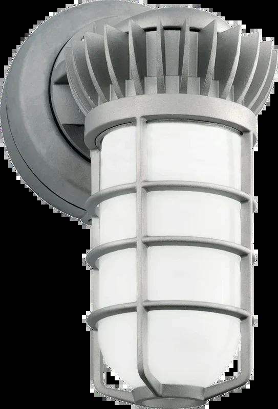 RAB Vaporproof 13W Warm Wall Bracket 277V Swivel Photocell Frosted Glass Diecast Guard (VXBRLED13YDG/PCS2)