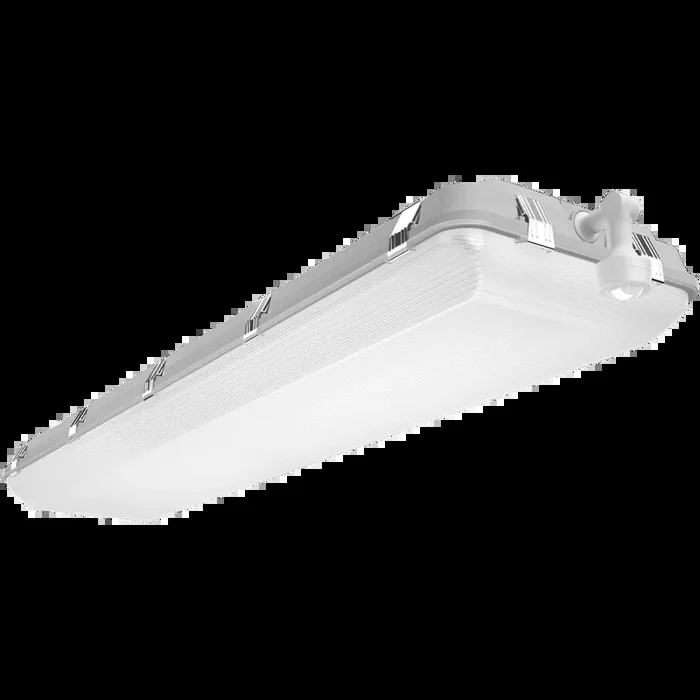 RAB Whale 4 Foot Linear Washdown Light Wattage/CCT Selectable 160W/140W/120W 3500K/4000K/5000K 120-277V 0-10V Dimming Passive Infrared Sensor Gray (WHALE4/PIR)