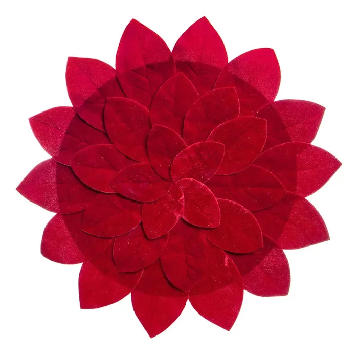 Red Velvet Leaf Placemat, 18″