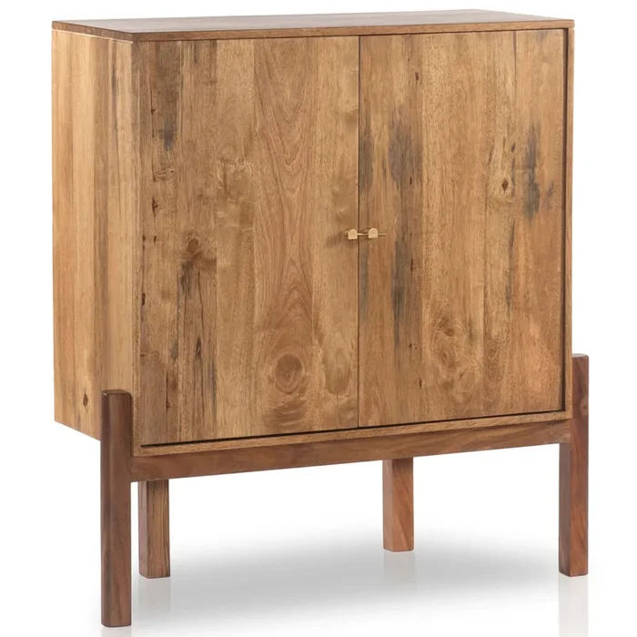 Reza Bar Cabinet, Smoke Honey by Four Hands