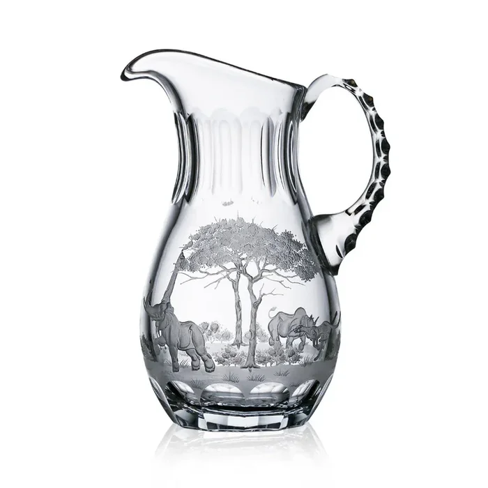 Safari Clear Water Pitcher 1,0 Liter by Varga Crystal