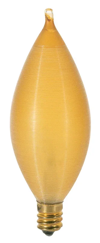 SATCO/NUVO 25C11/A 25W C11 Incandescent Spun Amber 4000 Hours Candelabra Base 120V (S2706)