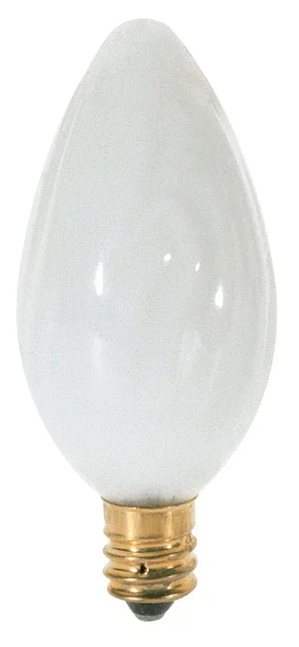 SATCO/NUVO 25F10/W 25W F10 Incandescent White 1500 Hours 185Lm Candelabra Base 120V 2700K (S3372)