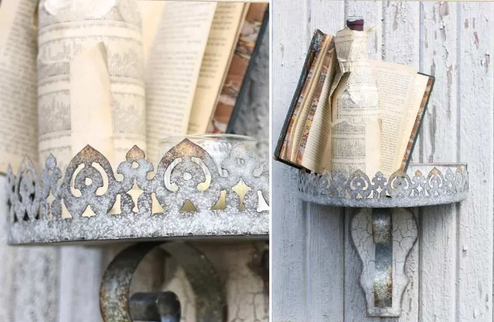 Scalloped Wall Shelves Set of 2 – Rustic Farmhouse – Decor Steals