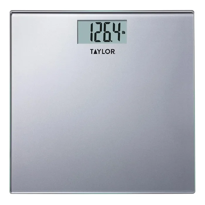 Silver Digital Glass Bathroom Scale