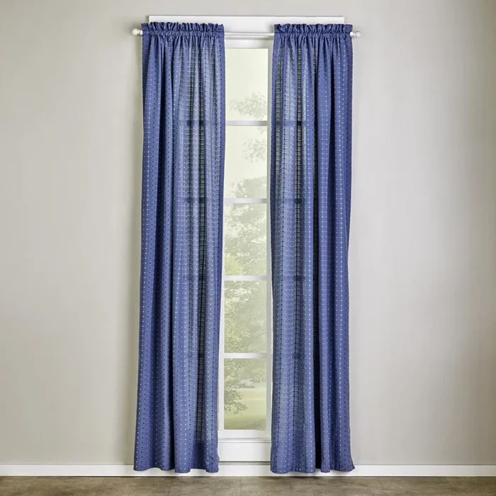 SKL Home Hopscotch Window Panel, 42″ x 63″, Denim