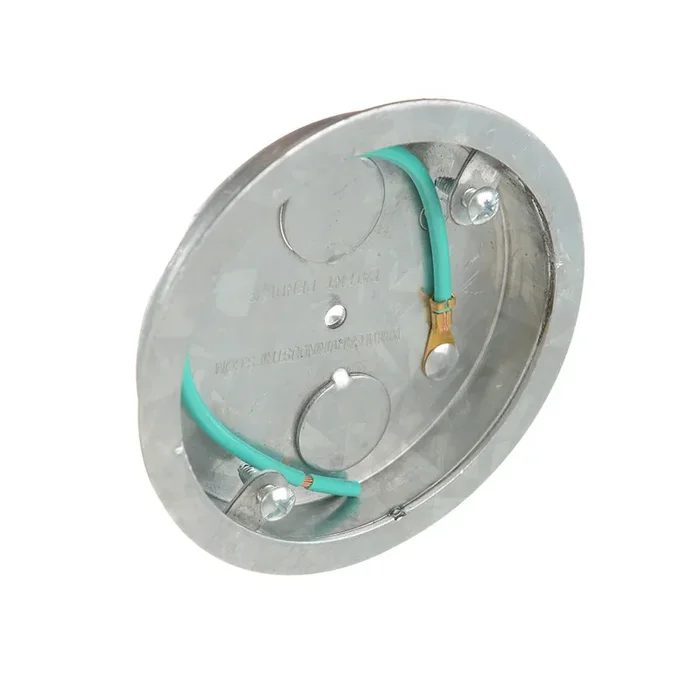 Southwire Garvin 3-1/2 Inch Round Old Work Pan Box 1/2 Inch Deep (2) 1/2 Inch Knockouts (46111-OW)