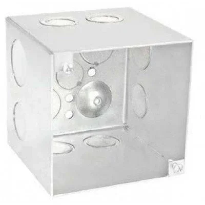 Southwire Garvin 4 Square 3-1/2 Inch Extra Deep Junction Box (8) 1 Inch Side Knockouts (52181-1)