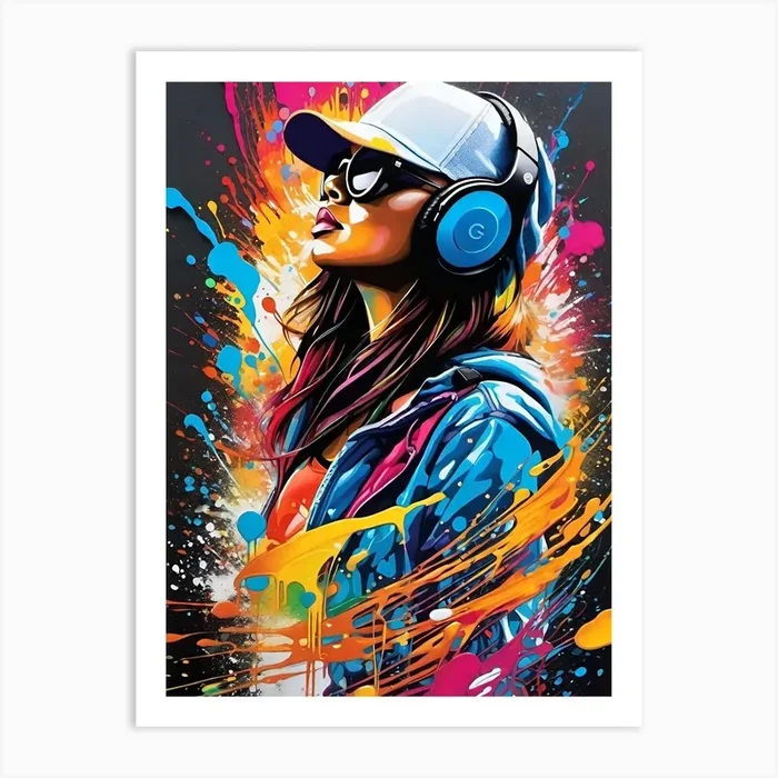 Splatter Girl 8 Art Print by Noctarius