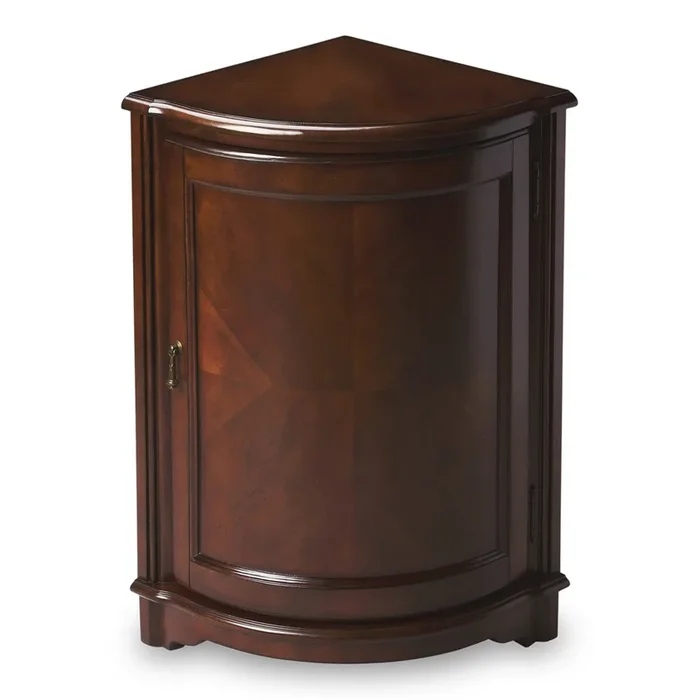 Starlight Canyon Home Dark Brown Corner Storage Cabinet with Doors for Compact Home Spaces