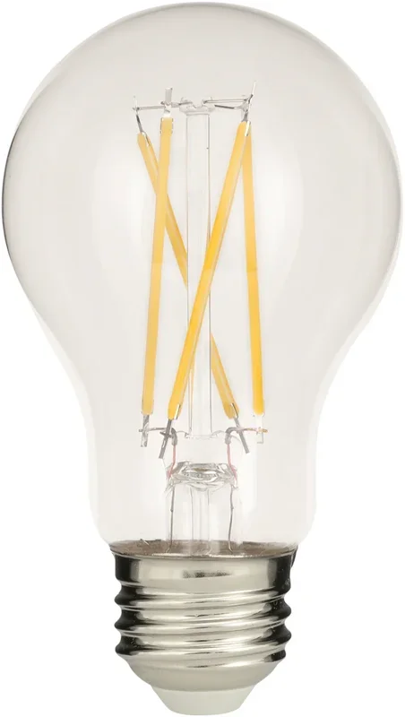 Sunlite A19/LED/FS/7.6W/940 7.6W LED A19 Filament Style Clear Dimmable Medium E26 Base 90 CRI 4000K (80752-SU)