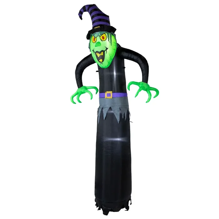Sunnydaze Winifred the Wicked Witch Inflatable Halloween Decoration – 8 ft