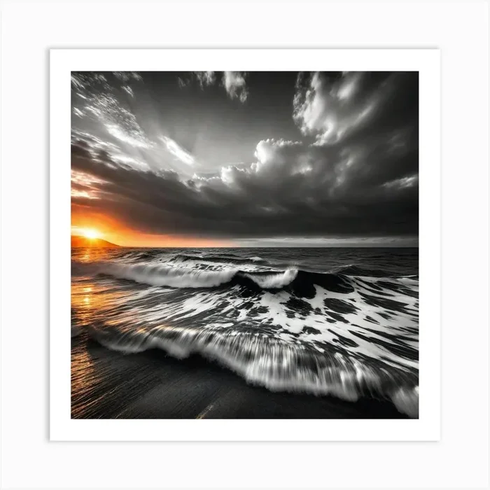 Sunset At The Beach 443 Art Print by Noctarius