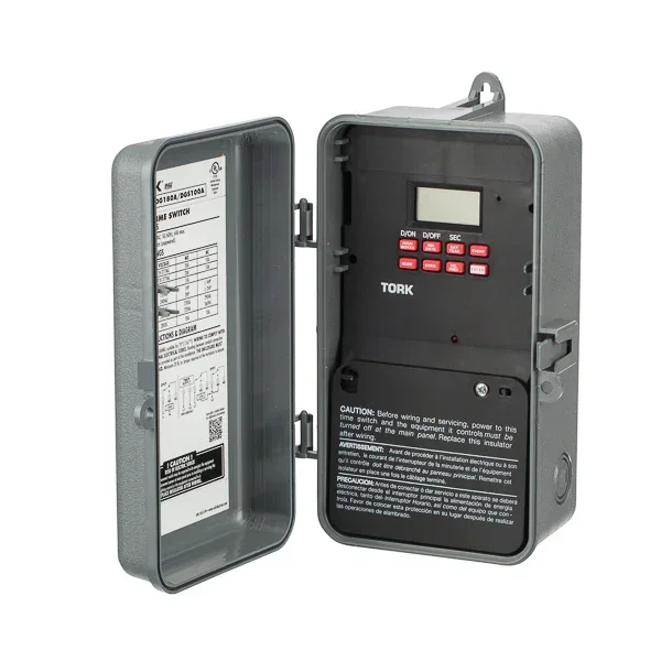 Tork 24 Hour Digital Signal/Cycle And Skip Days 1 Channel 20A 120-277V SPDT Indoor/Outdoor Plastic Enclosure (DG180A)