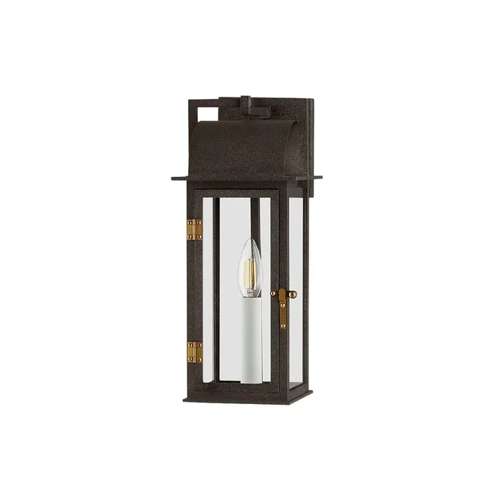 Troy Lighting – B2215-FRN/PBR – One Light Outdoor Wall Sconce – Bohen – French Iron/Patina Brass – B2215FRNPBR