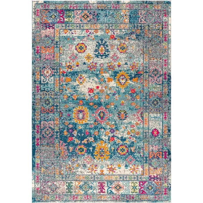 Vibrant Bohemian Flair Boho Vintage Medallion Area Rug