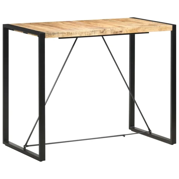 vidaXL Bar Table 55.1″x27.6″x43.3″ Solid Mango Wood