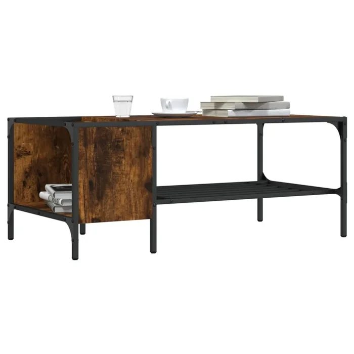 vidaXL Coffee Table with Rack Smoked Oak 39.4×20.1×15.7 Engineered Wood