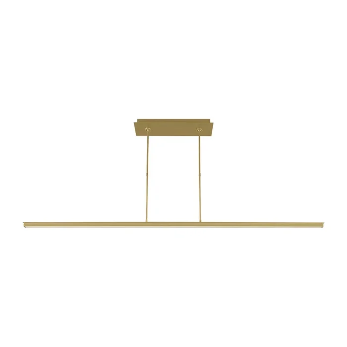 Visual Comfort Modern – 700LSSTG72NB-LED927 – LED Linear Suspension – Stagger – Natural Brass – 700LSSTG72NBLED927