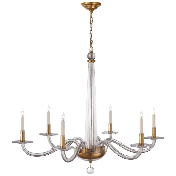 Visual Comfort Signature – Six Light Chandelier – Bernardo