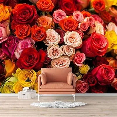 Wall Mural Elegant Rose Flower Floral Photo Removable Self-Adhesive Large Wallpaper – 66×96 inches