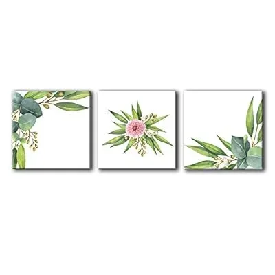 Wall26-3 Panel Canvas Wall Art- Green Plants -Giclee Painting Wall Bedroom Living House Decoration Home Art – 16