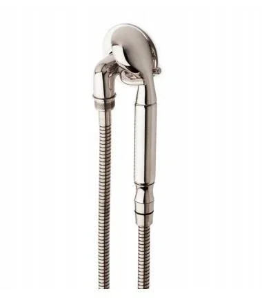 Waterworks Henry Handshower on Hook in Burnished Brass PVD