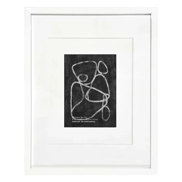 White Double Mat Wall Frame, 11×14