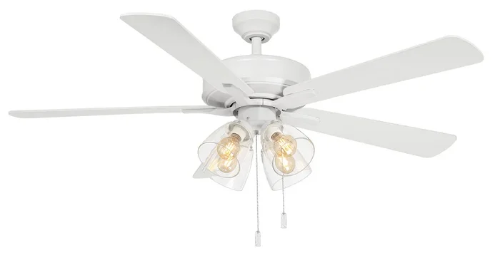 Wind River Fan Company – WR2024MW – 52″Ceiling Fan – Pecos – Matte White – WR2024MW