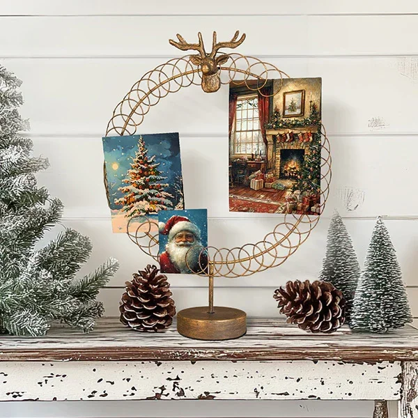 Wire Wreath Card Holder on Stand – Decor Steals