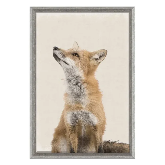 Wondering Fox Framed Canvas, 26×18