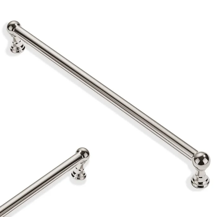 ZAUYX 2 Pack 10 Inch Hole Center Polished Nickel Cabinet pulls Solid Heavy Duty Drawer Handles Dresser Handles Cabinet Handles B